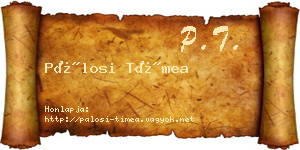 Pálosi Tímea névjegykártya